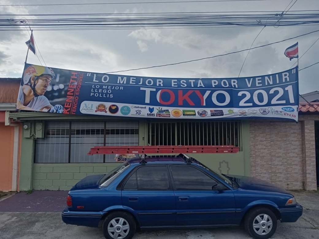 Dunia Esquivel, mamá de Kenneth Tencio contó que todos los días le reza al corazón de Jesús para que a su hijo le vaya bien en las olimpiadas. Cortesía.