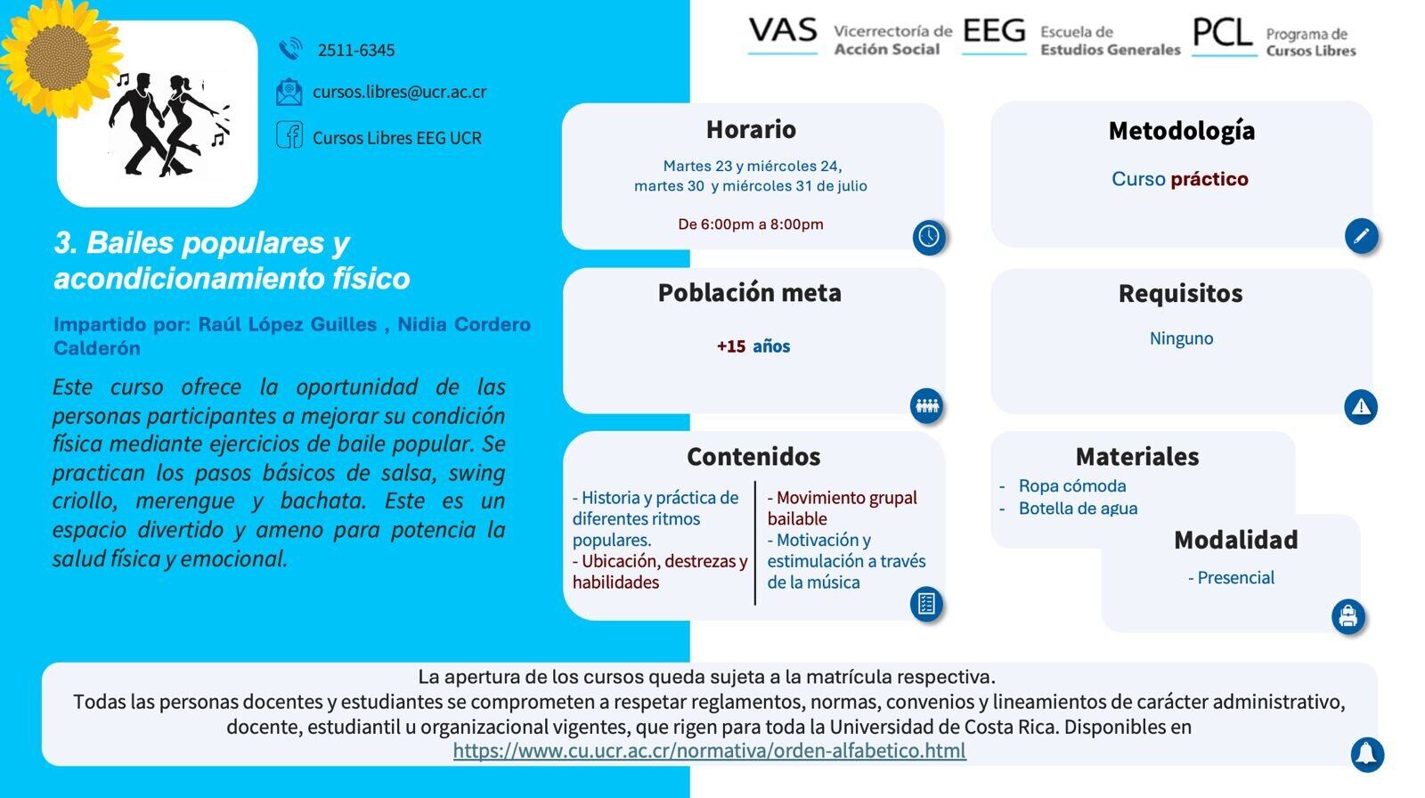En estas imágenes puede encontrar todos los detalles de los talleres.