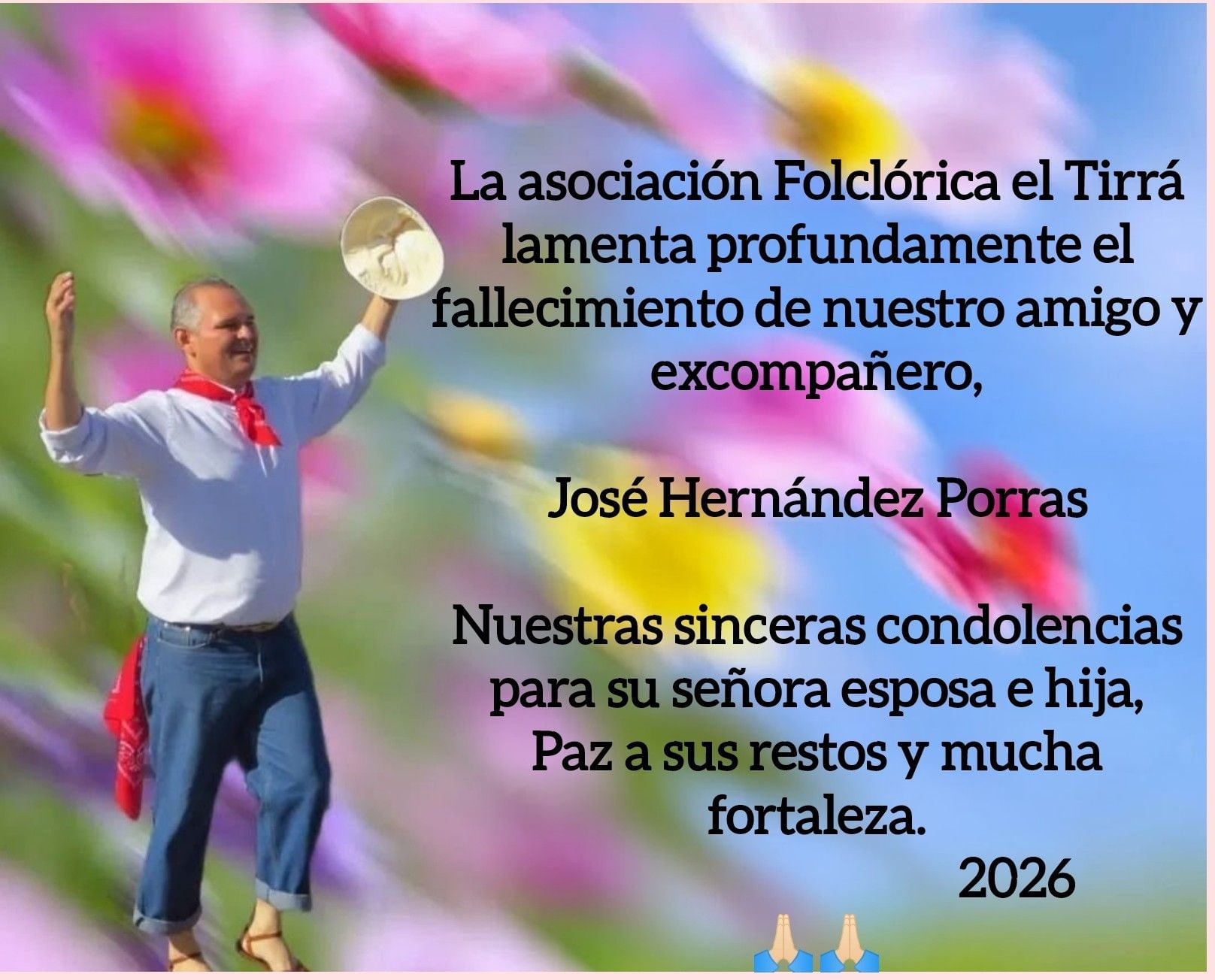 José Hernández también formaba parte de grupos de baile folclórico.