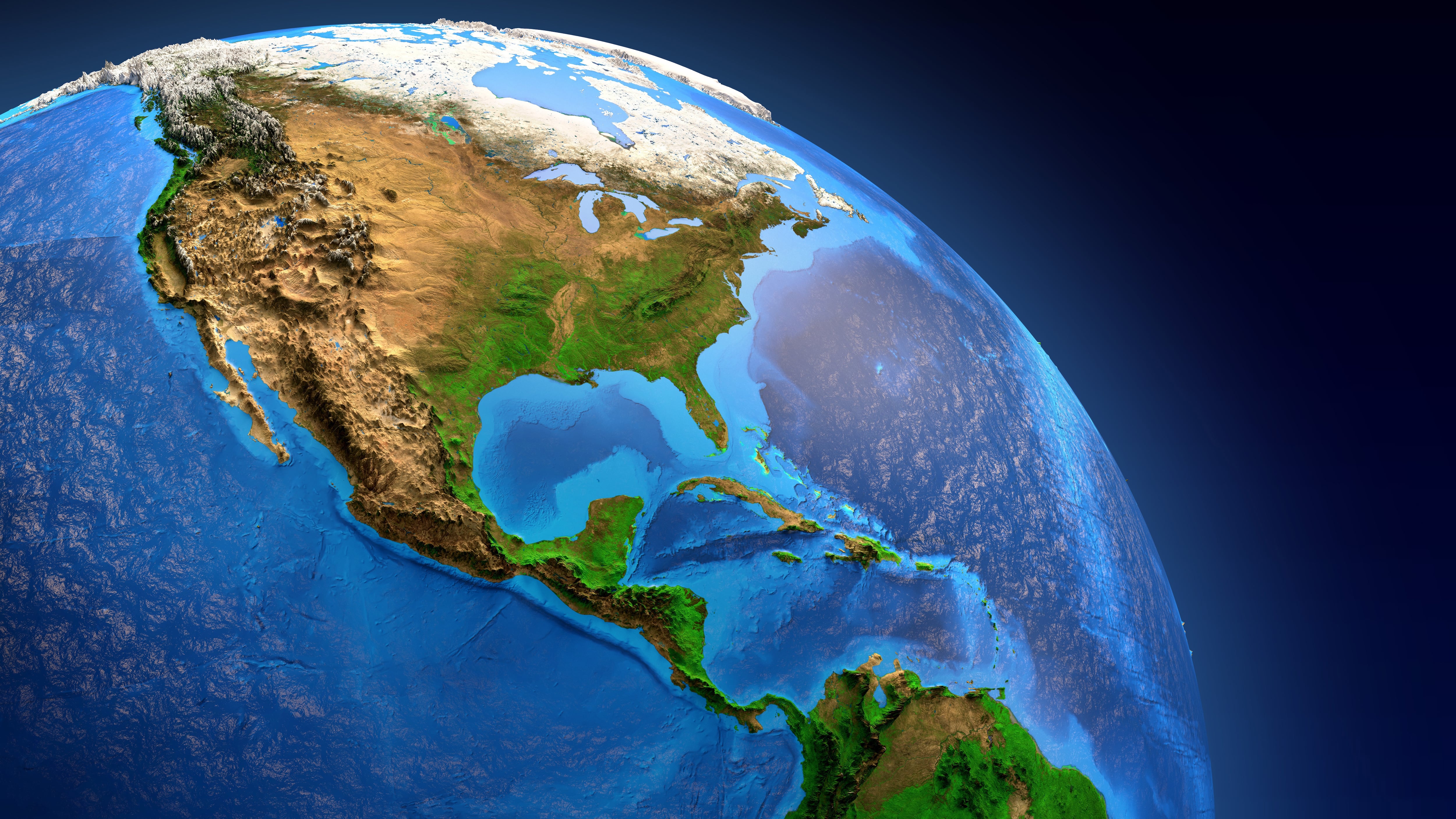 América, continente americano, Centroamérica, planeta Tierra y América Central