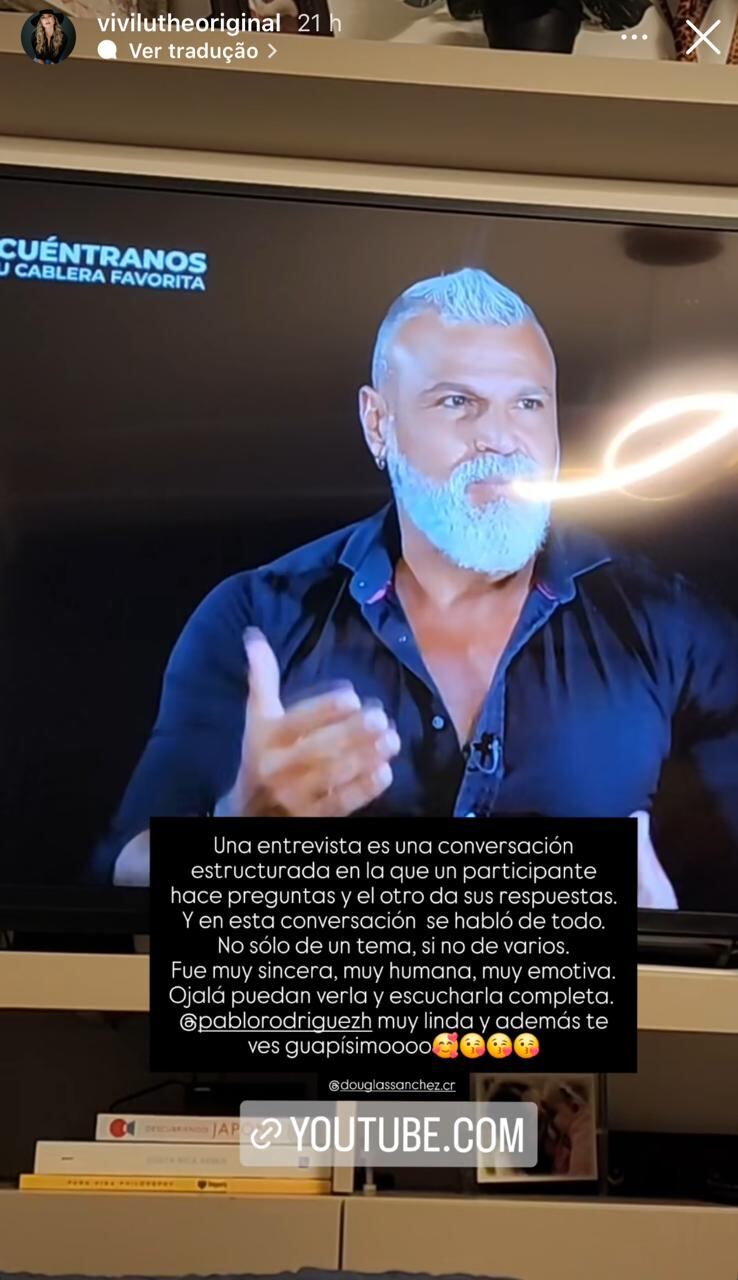 Viviana Calderón reaccionó, casi una semana después, a la reveladora entrevista que Pablo Rodríguez dio la semana pasada al canal ¡Opa! y en la que habló largo y tendido de su vida y de su controversial salida de Dancing with the Stars (DWTS), en el 2018.