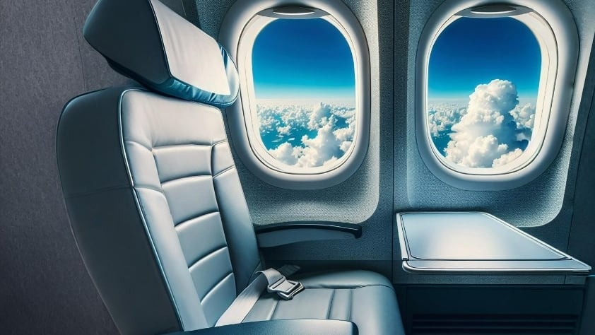 avión, aviones, asientos de avión, avión en el cielo