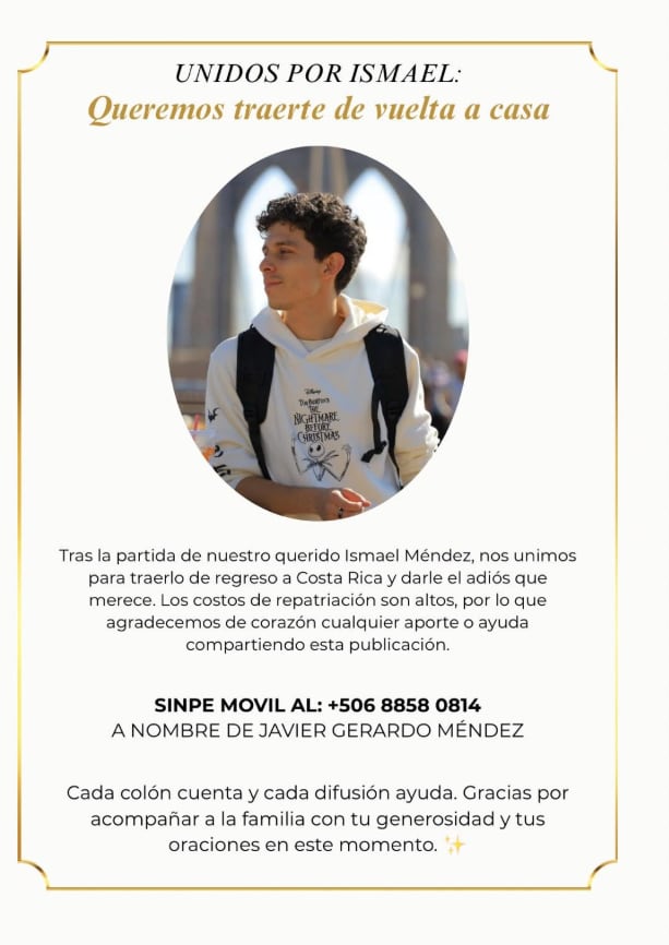 La familia pide ayuda para repatriar a Ismael Méndez