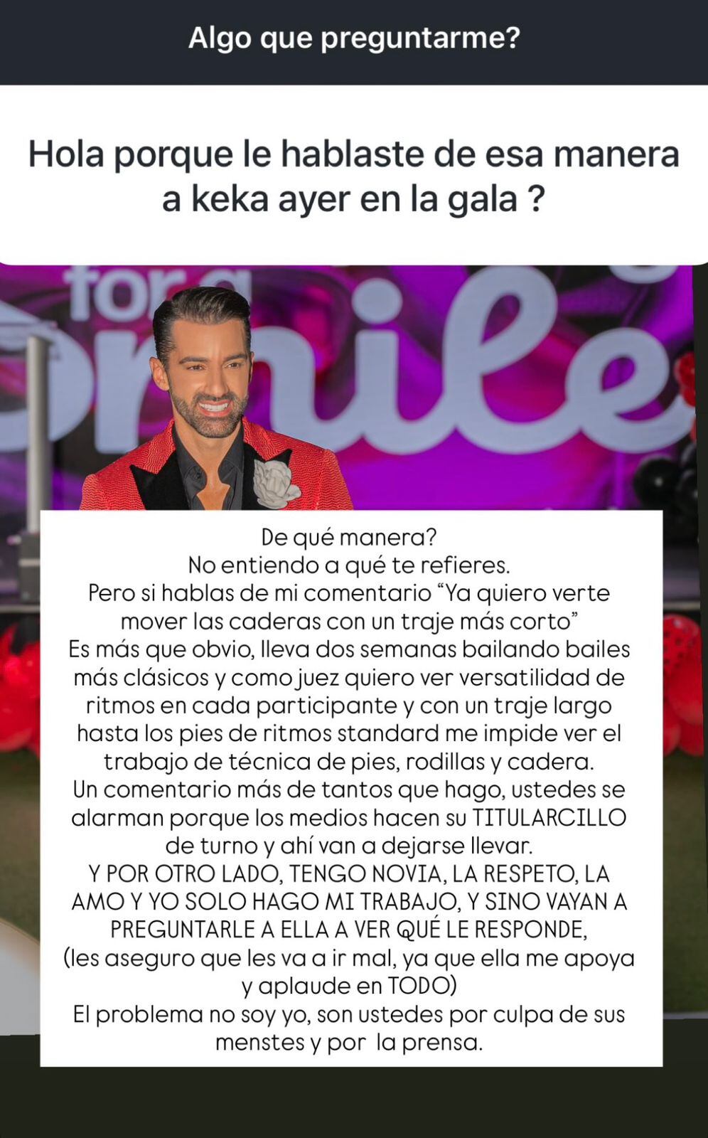 Toni costa comentarioa Ericka Morera