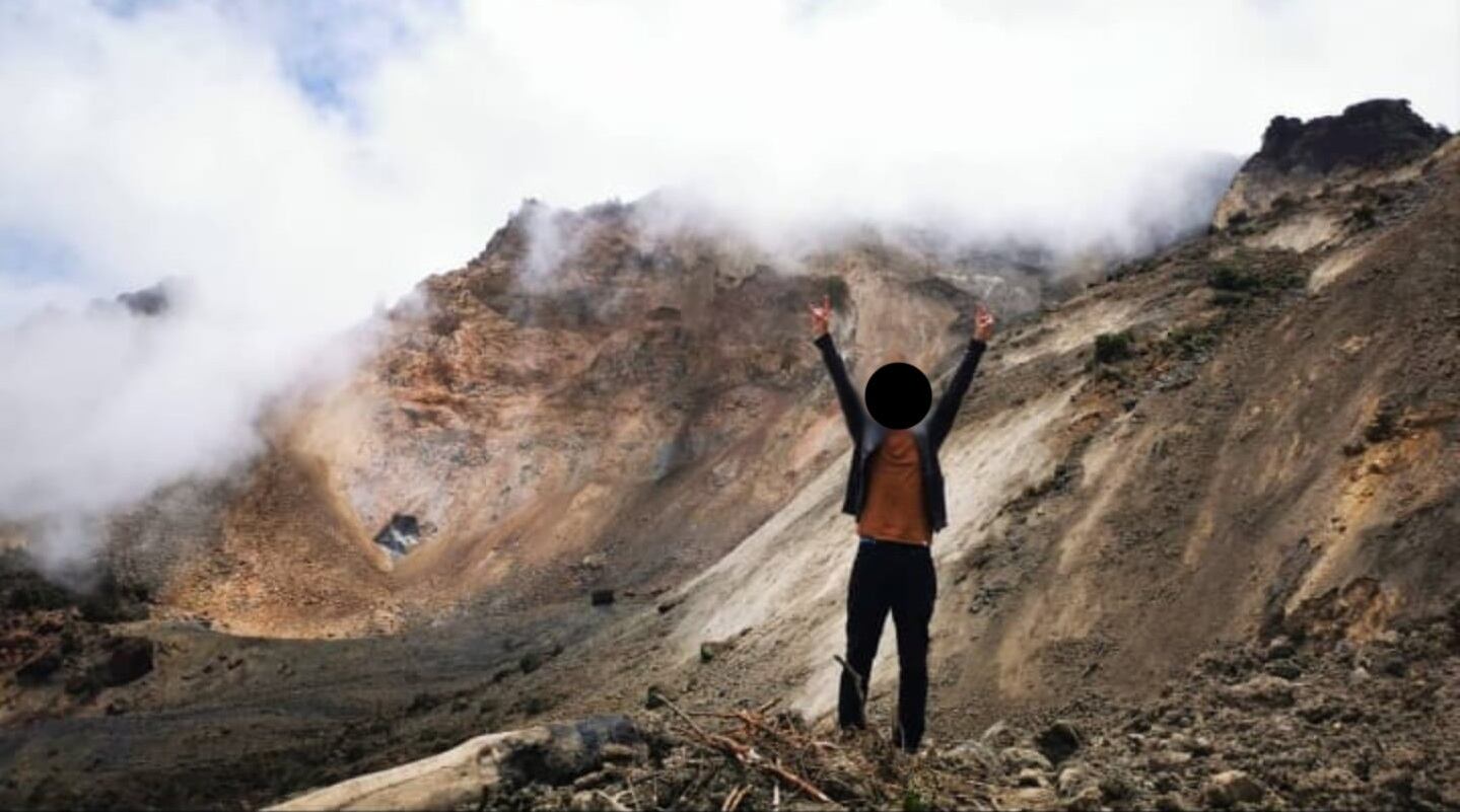 Autoridades denuncian que personas ingresan de forma ilegal a zona de deslizamientos en el volcán Irazú. Foto Sinac.