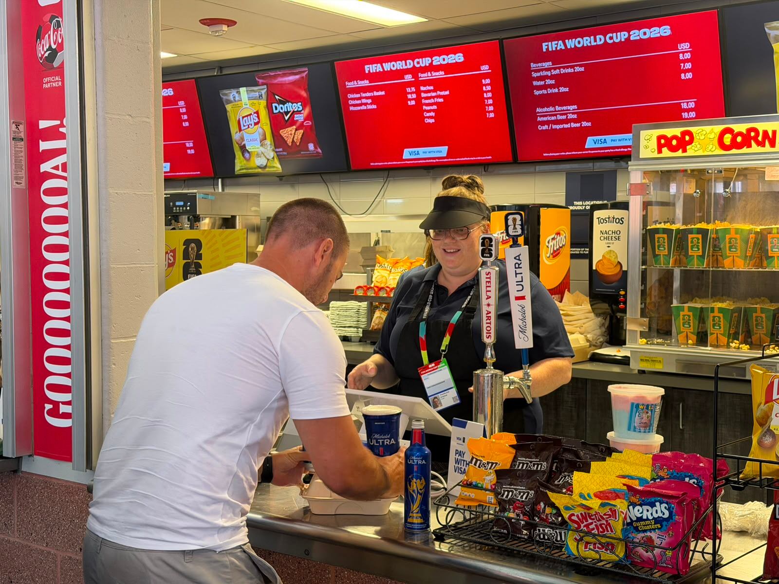 Comida en los estadios del Mundial 2026