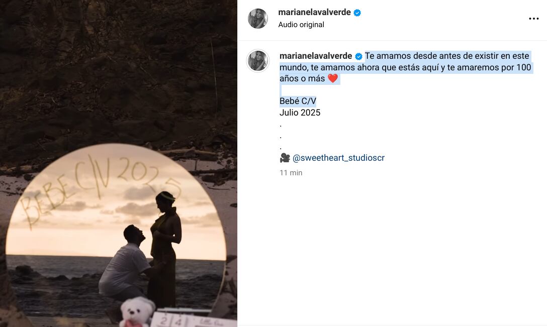 Marianela Valverde y su esposo Juan David Cardona pasan por el momento más feliz de sus vidas