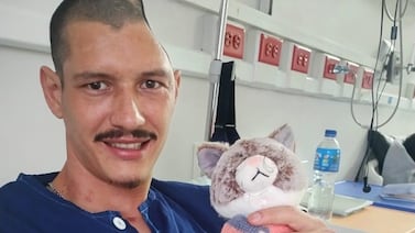 Chocó contra un camión, estuvo 22 días en coma y hoy lucha por caminar... ¡Nelson es un guerrero!
