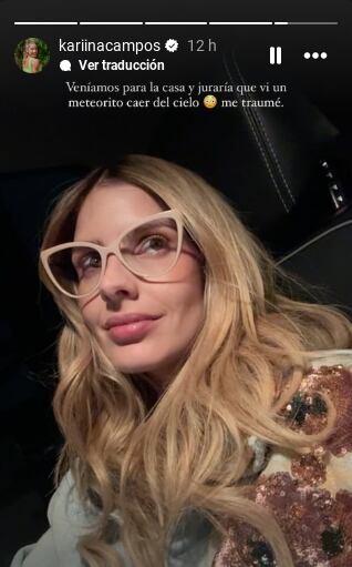 Esta fue la manera en la que Karina compartió lo que observó.