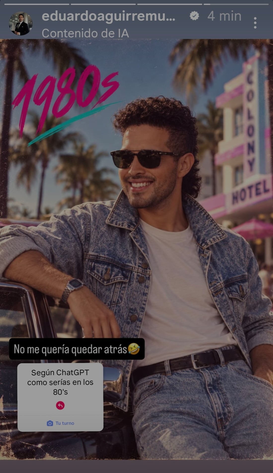 Famositicos, cantantes e influencer se unieron al trend de los 80’s.