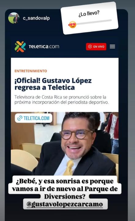 Gustavo López Cárcamo y su regreso a Teletica