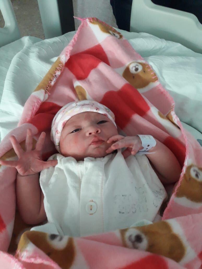 María Guadalupe nació horas después de que se vino el fuerte temblor del 25 de junio.