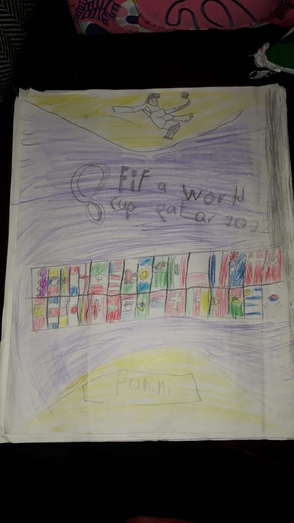 Jared Salazar agarró papel y lápiz y dibujó su propio álbum. Cortesía.