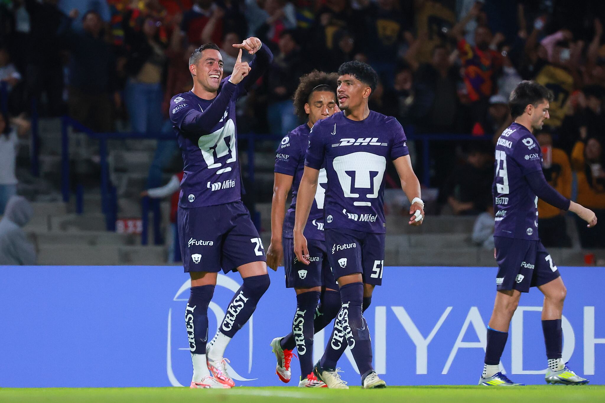 Pumas se impuso a Alajuelense 2-0 en Ciudad de México. Foto: Facebook Pumas