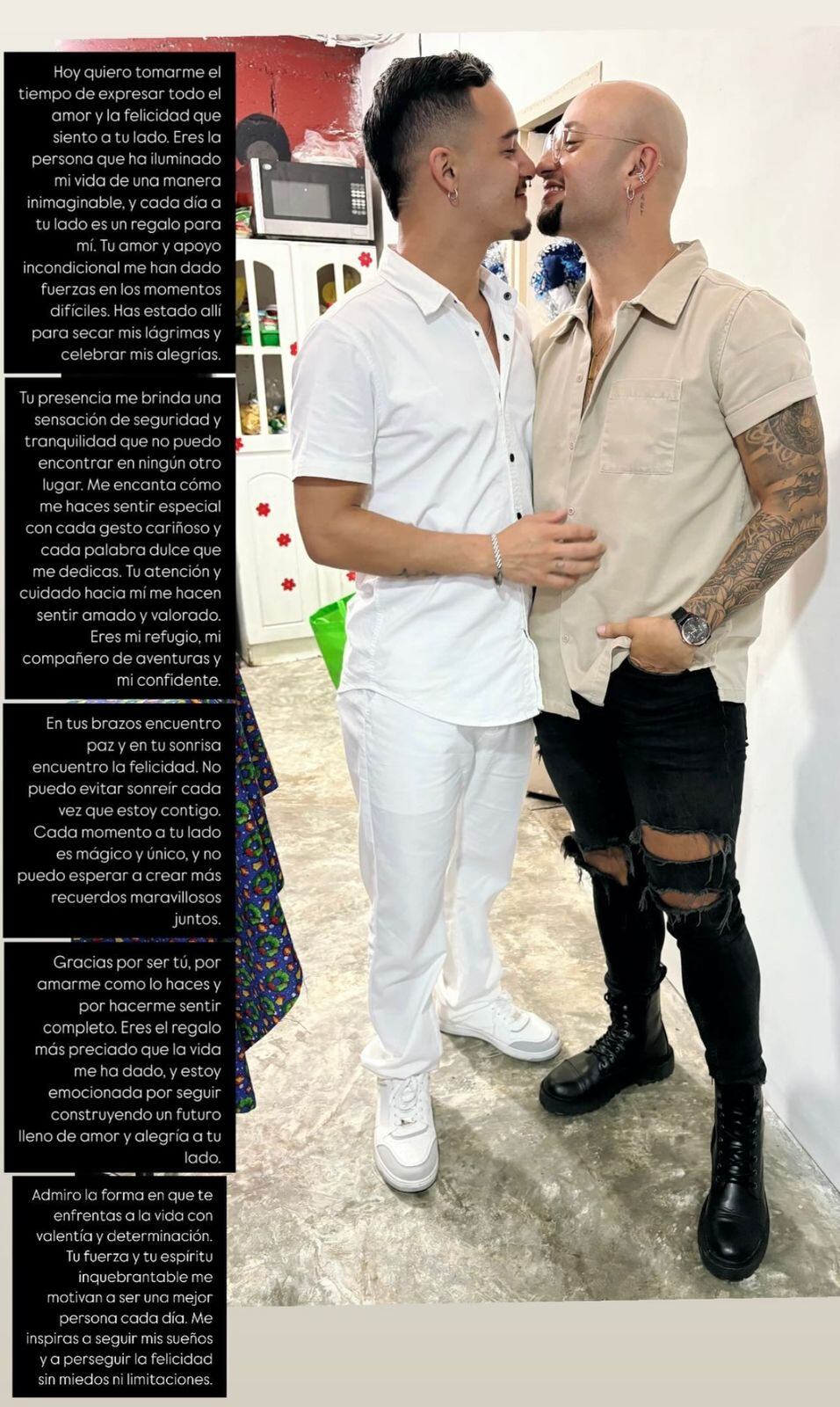 Michel Rubí y novio