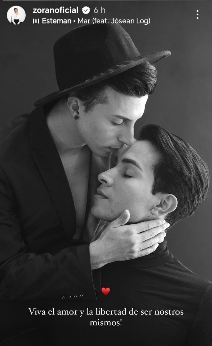 Zoran y su pareja se unieron al Pride