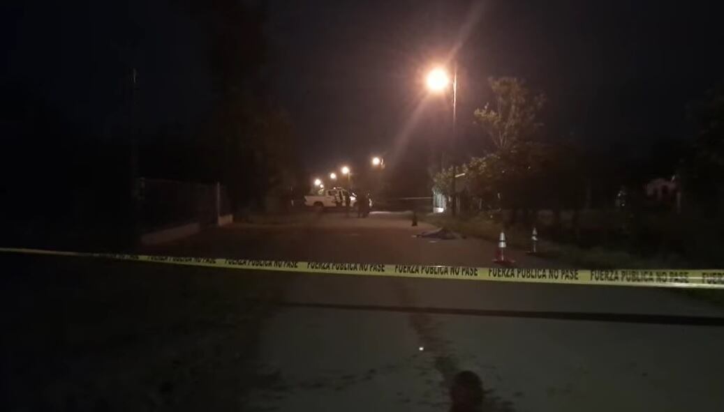 El ataque sucedió en una calle solitaria. Foto STV SarapiquíTV