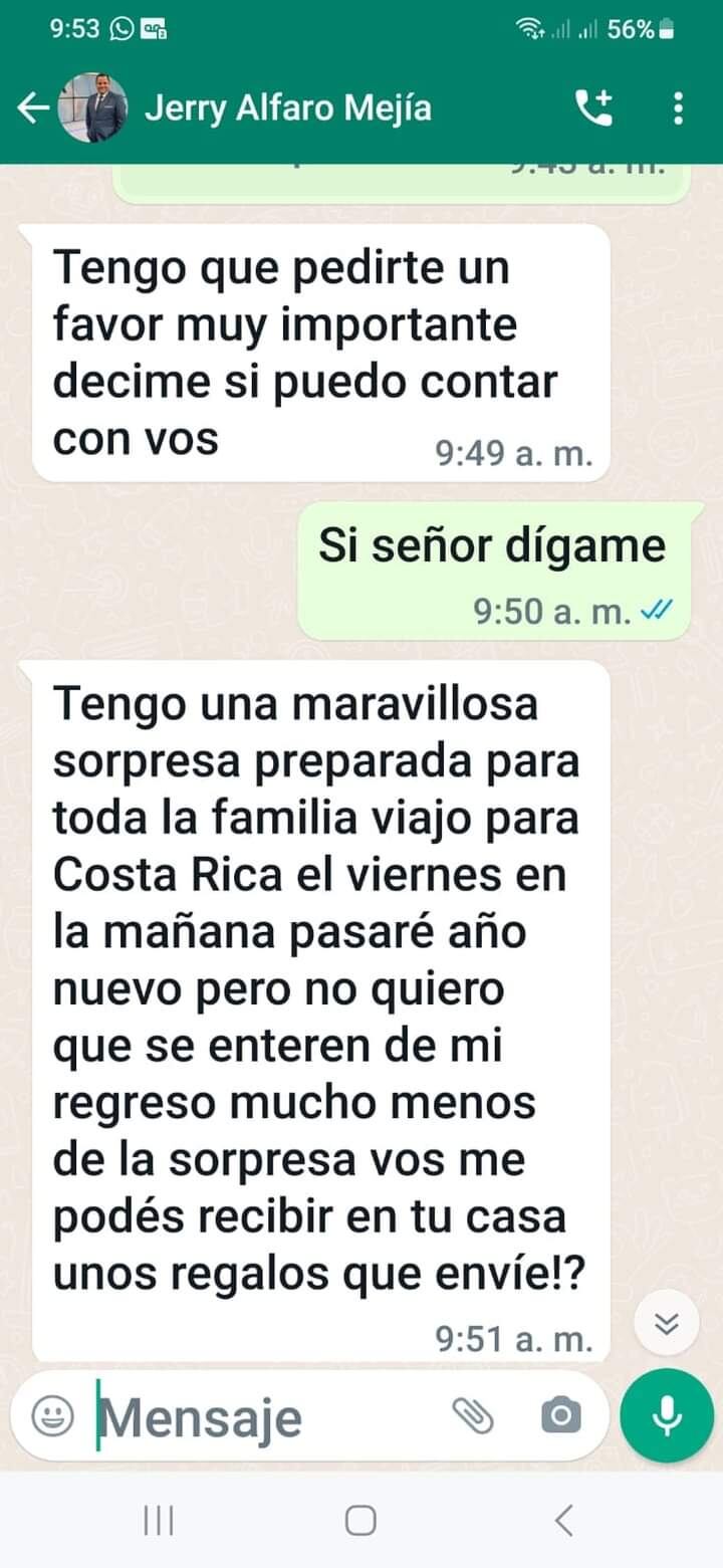 Vivazo pide plata, regalos y dinero a nombre de Jerry Alfaro