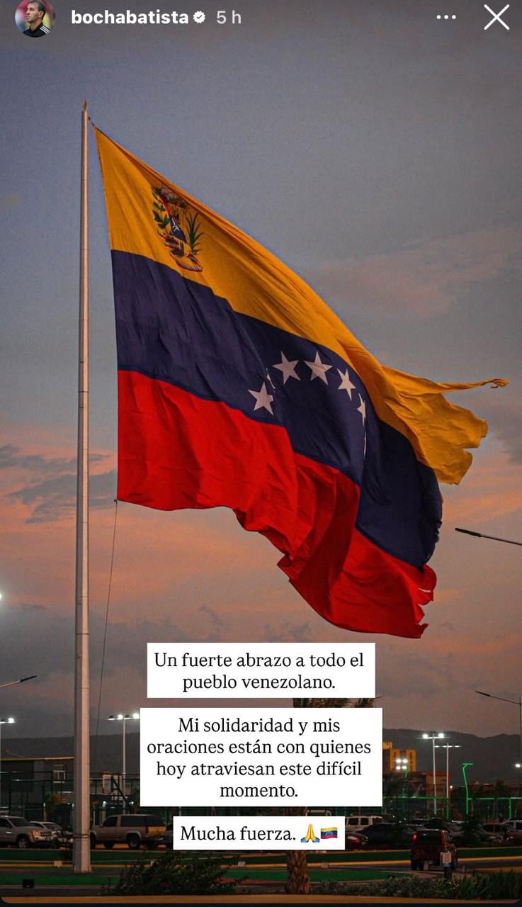 Fernando "Bocha" Batista se solidarizó con Venezuela por el terremoto que los azotó.