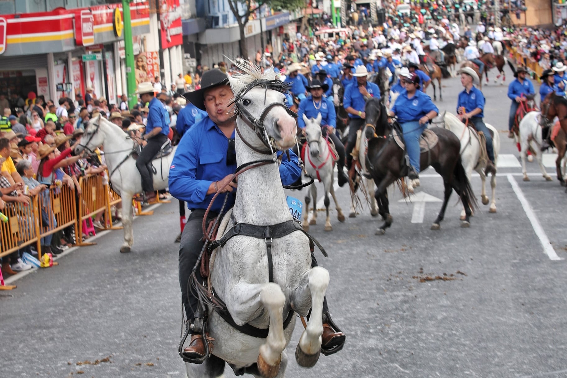 hombre montando un caballo