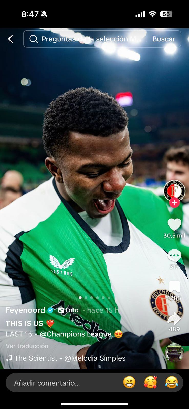 Esta es la primera foto de una galería compartida por el Feyenoord.