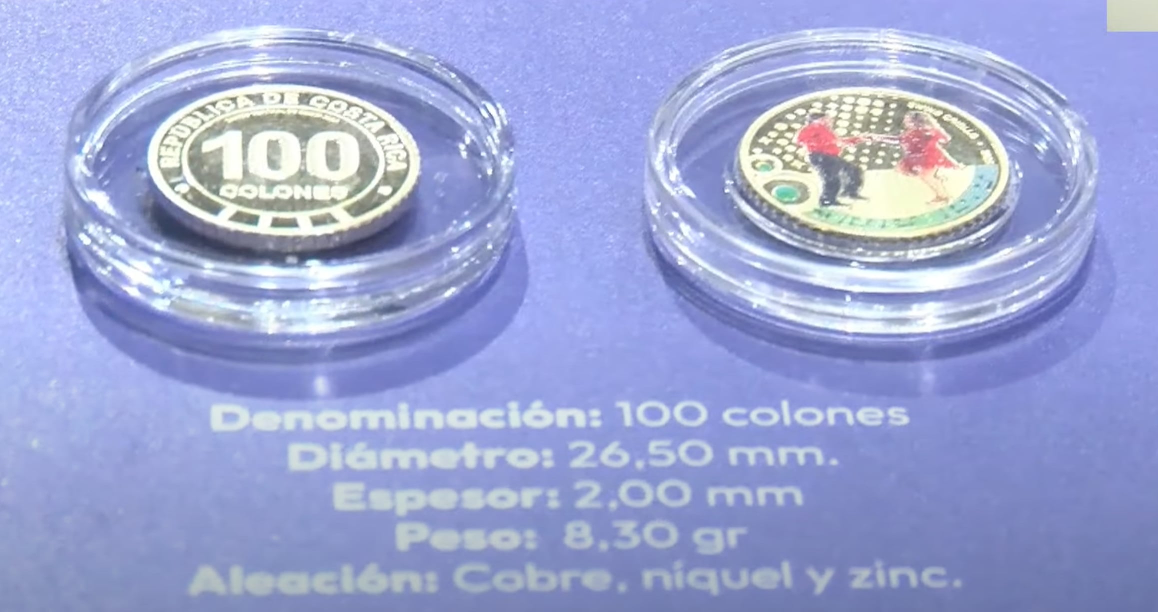 Así se ve la nueva moneda de ₡100.