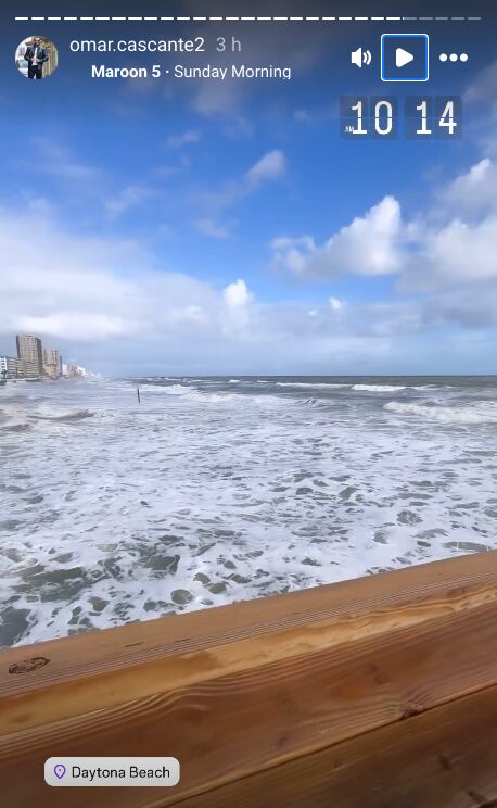 Omar Cascante ha compartido varios videos de su viaje.