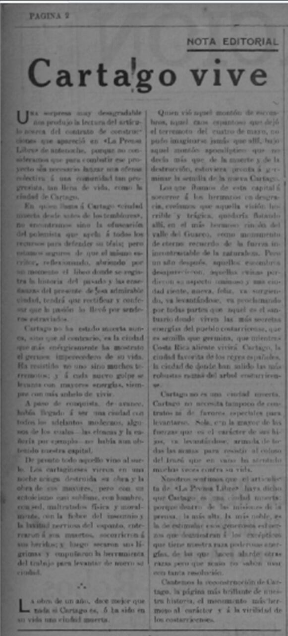 Sonia Gómez, origen del Cartago vive