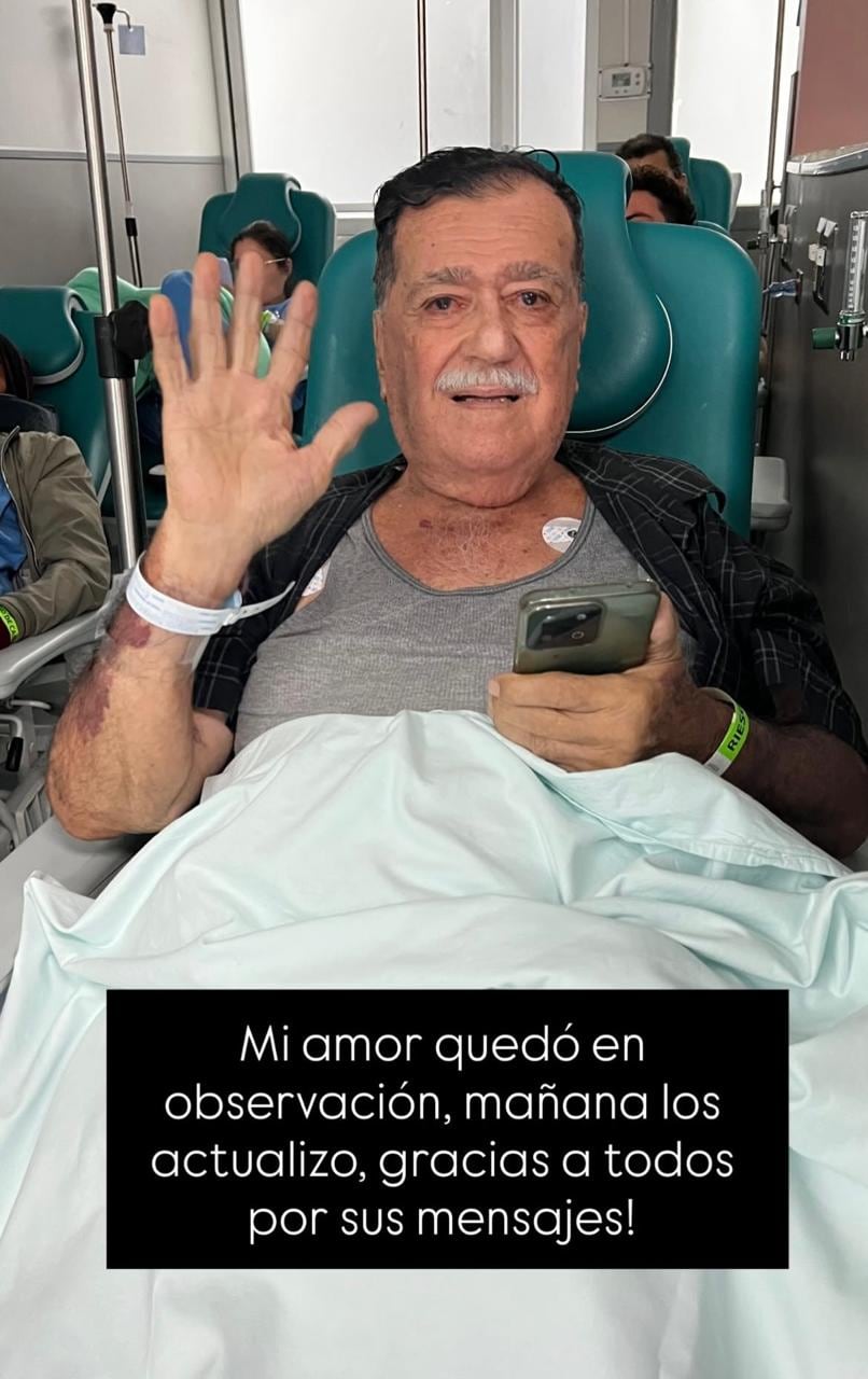 Don Daniel Rodríguez, padre de la presentadora, se encuentra bajo observación médica.