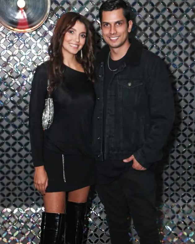 Pia Gamboa, hermana de Marilin Gamboa, y su prometido Felipe Muñoz.