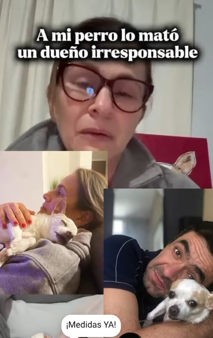 Sandra Carvajal, vestuarista de Teletica, y su perro Gianni.
