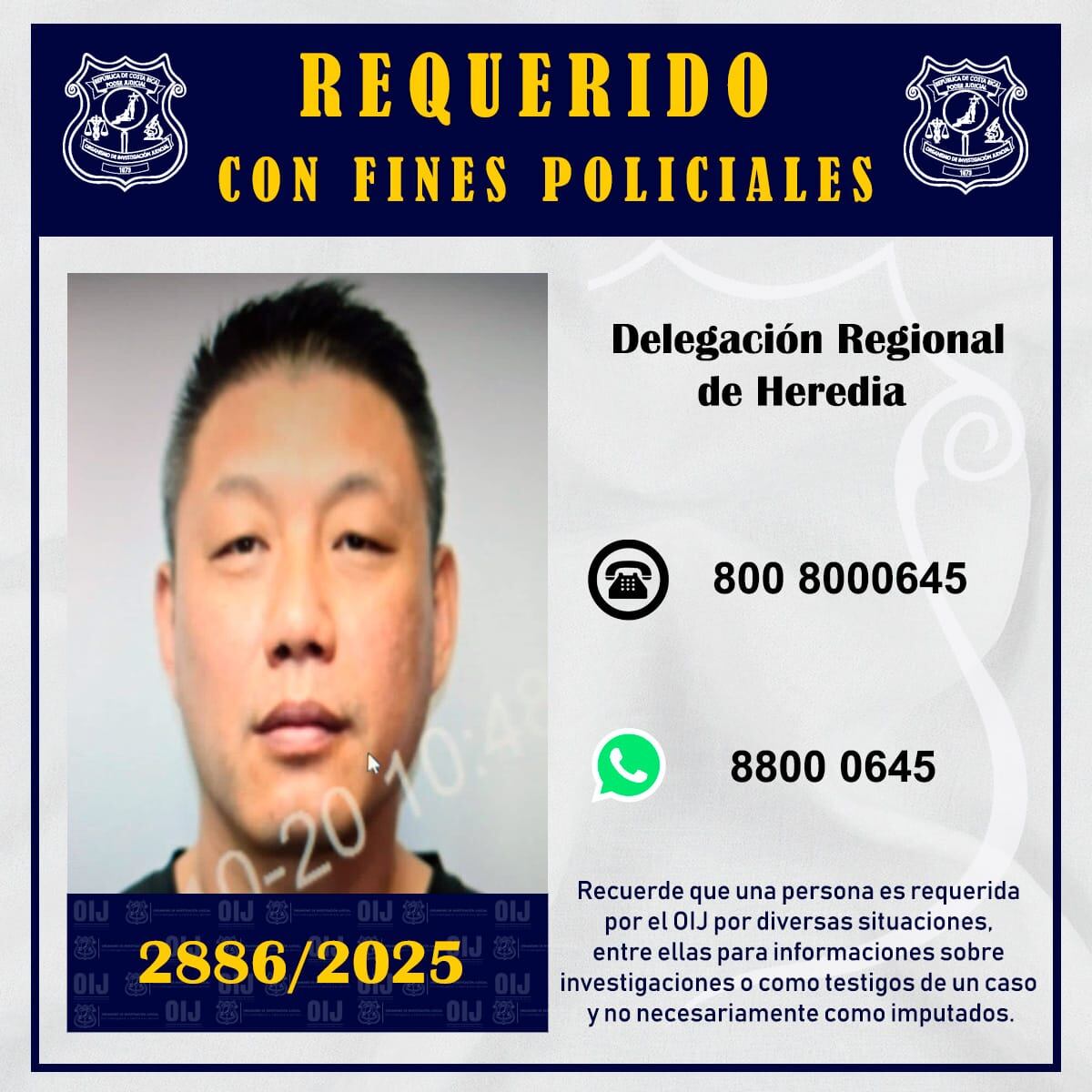 Autoridades judiciales solicitan colaboración ciudadana para ubicar a este sujeto en fuga luego de allanamientos realizados este lunes contra banda de explotación sexual de menores. Fotografía: