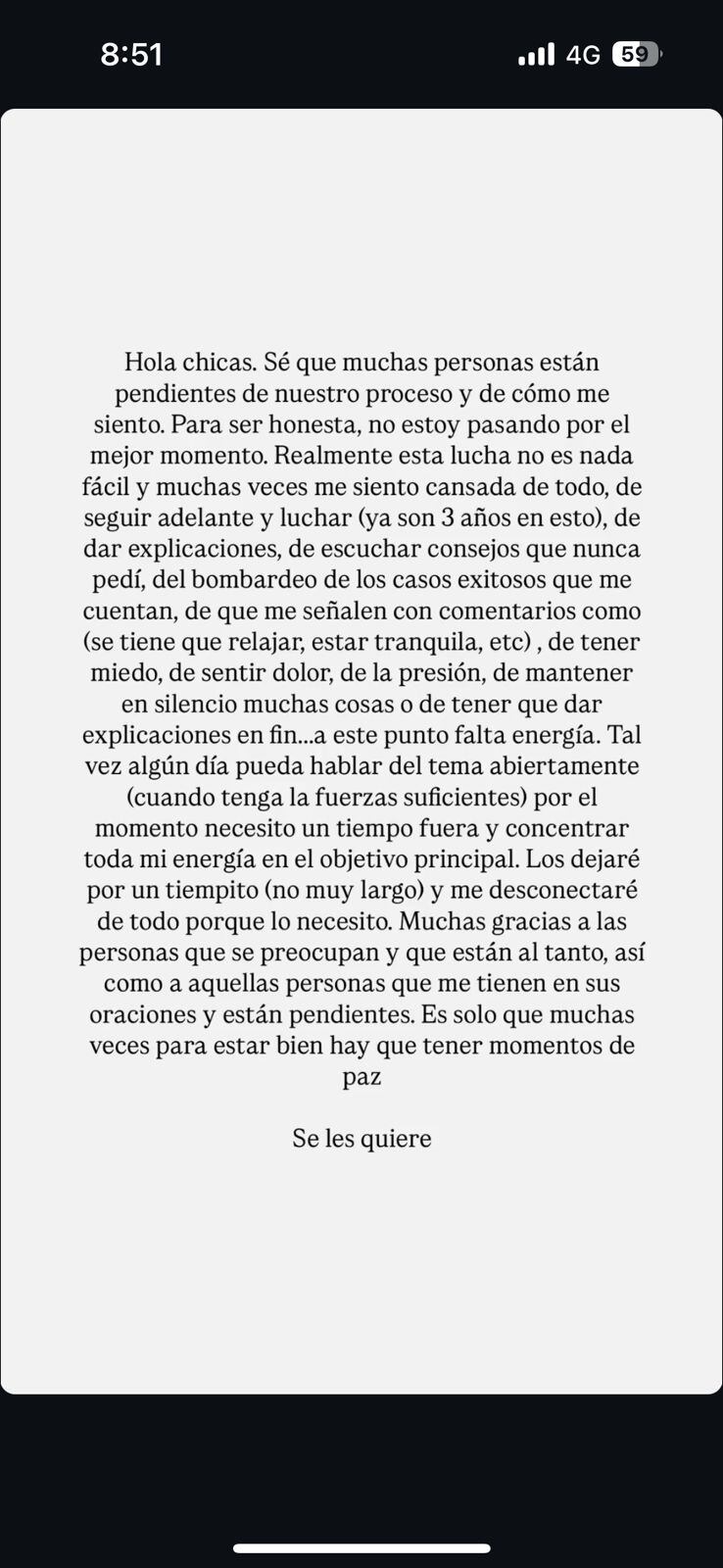 Marianela Valverde se desahogó en redes sociales