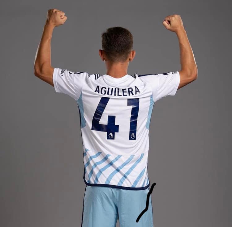 Este será el número que usará Brandon Aguilera en la Premier League.