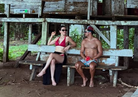 Periodista Jennifer Segura y el deportista Sergio Solano.