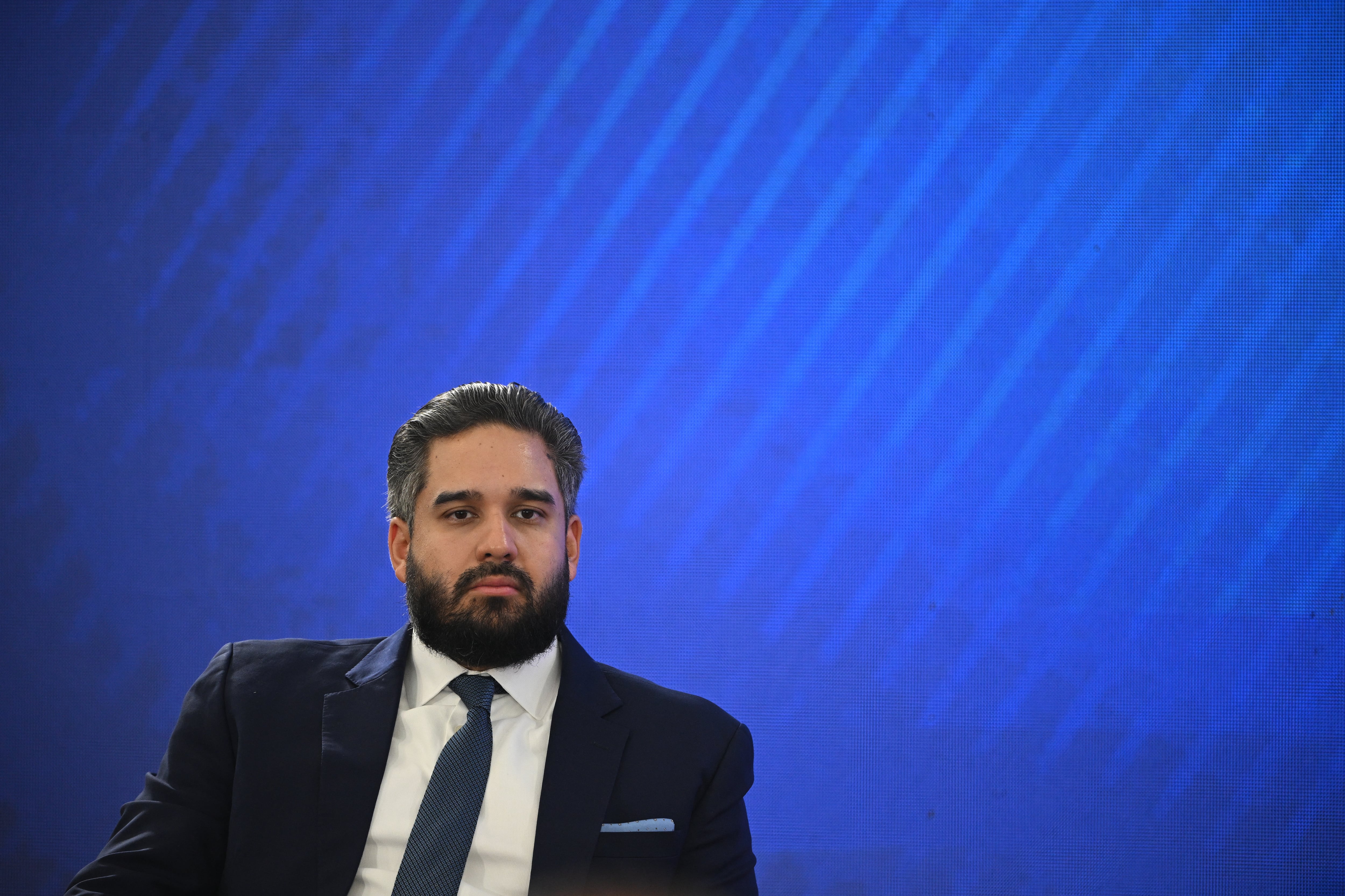 El diputado Nicolás Maduro Guerra, hijo del presidente de Venezuela, Nicolás Maduro, en un evento del Consejo Nacional para la Soberanía y la Paz en el Hotel Eurobuilding de Caracas, el 8 de octubre de 2025. Fotografía: