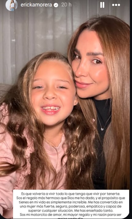 Ericka Morera ya se empezó a poner sentimental al acercarse el Día de la Madre.