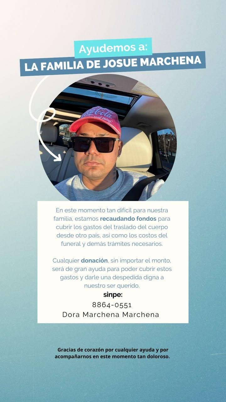 Carlos Josué Marchena Marchena, de 36 años, murió bajo custodia migratoria en Estados Unidos y su familia busca reunir dinero para repatriarlo. Foto: Franciny Araya Marchena