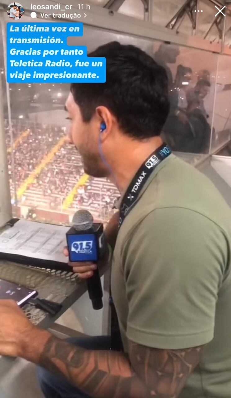 Leo Sandí, periodista de Teletica Radio.