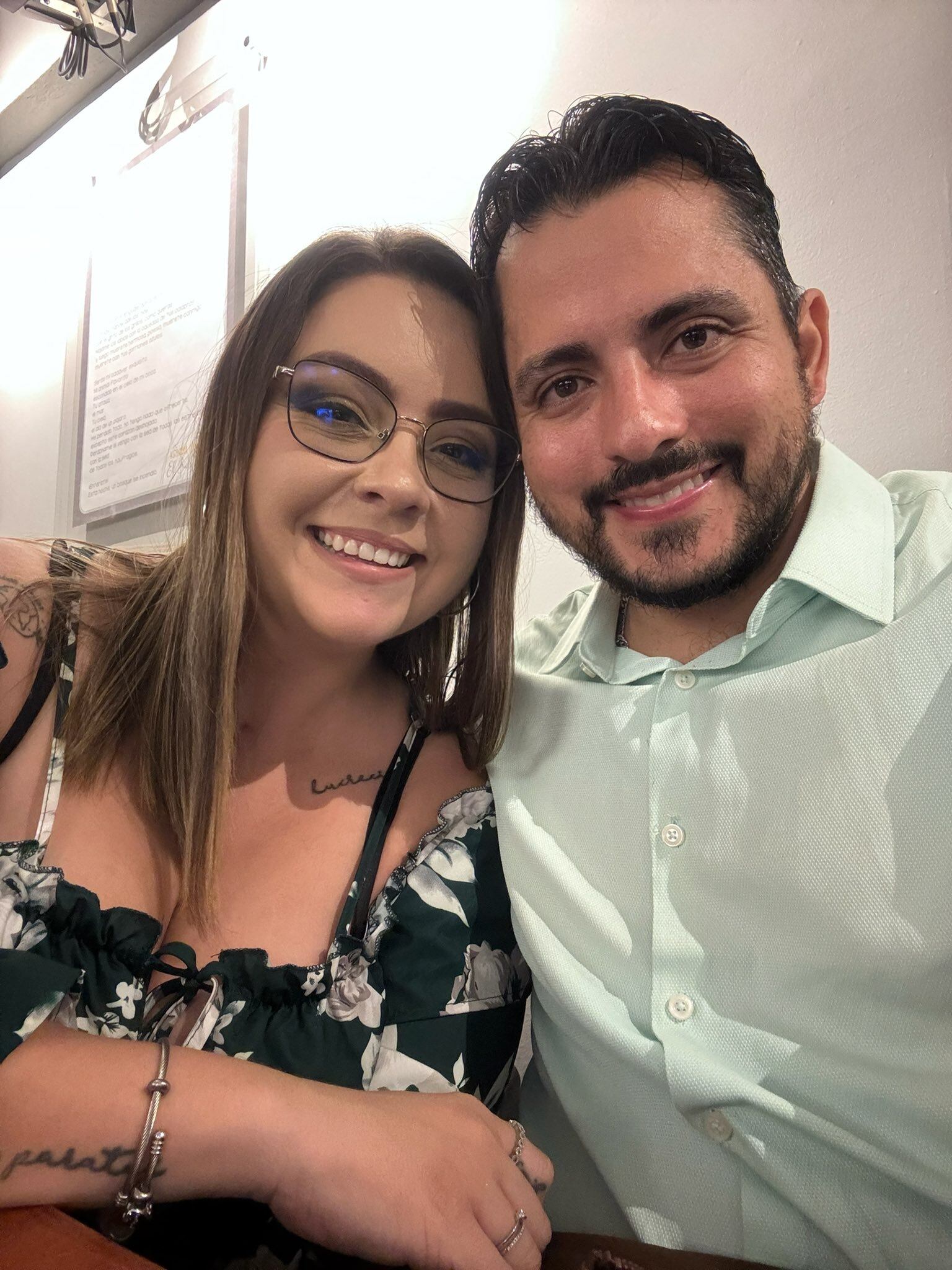 Nana Sancho, novia de Jośe Ricardo Carballo, imitador de Pelando el Ojo