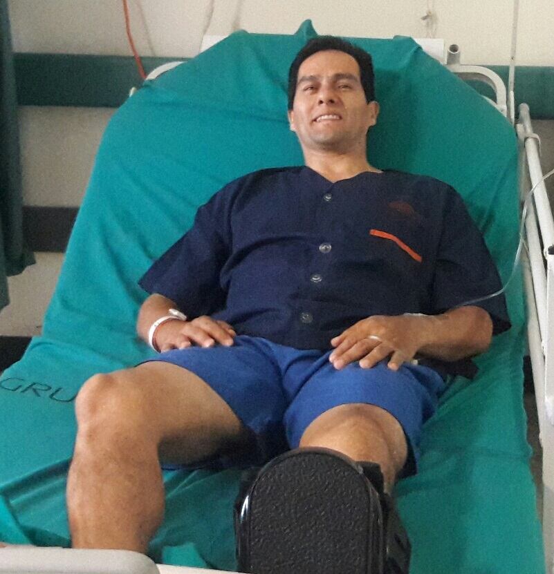 Carlos Jiménez, accidente en moto