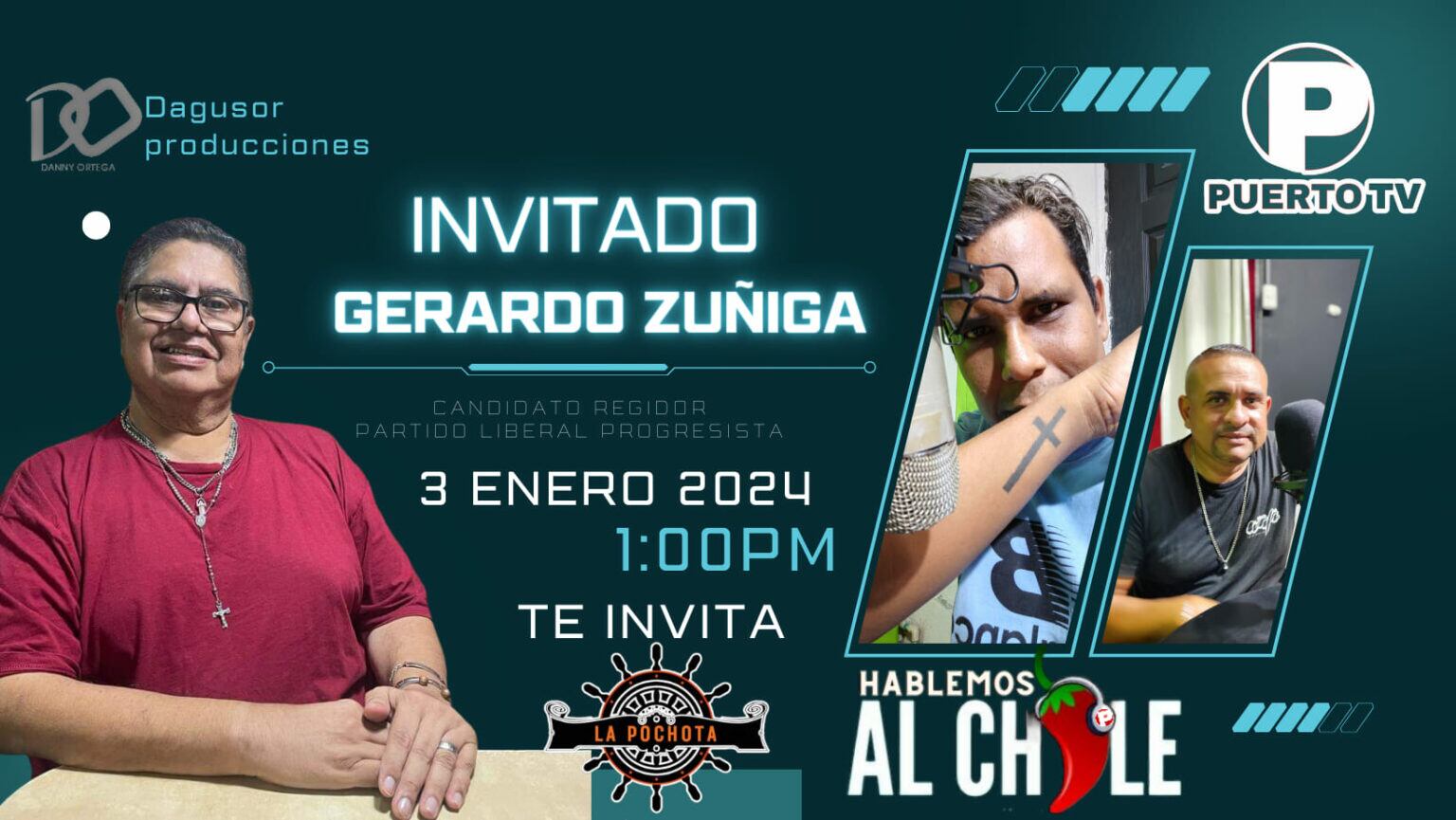 el candidato a regidor en el segundo lugar por el Partido Liberal Progresista (PLP), en Puntarenas, Gerardo Zúñiga, se dejó decir durante el programa “Hablemos al Chile” de Radio Puerto TV que, en el eventual caso de que ellos ganen la alcaldía porteña y haya oposición en el Consejo Municipal, pues mandaría a asesinar a esos opositores.