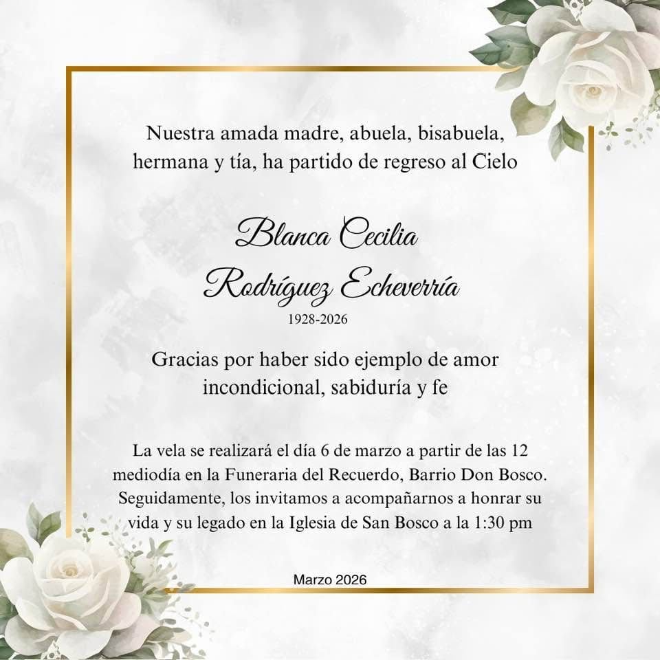 Honras fúnebres de hermana de expresidente