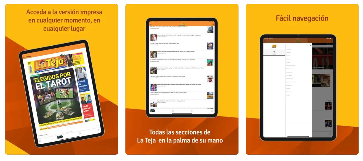 Con la app de La Teja usted va a estar en todas.