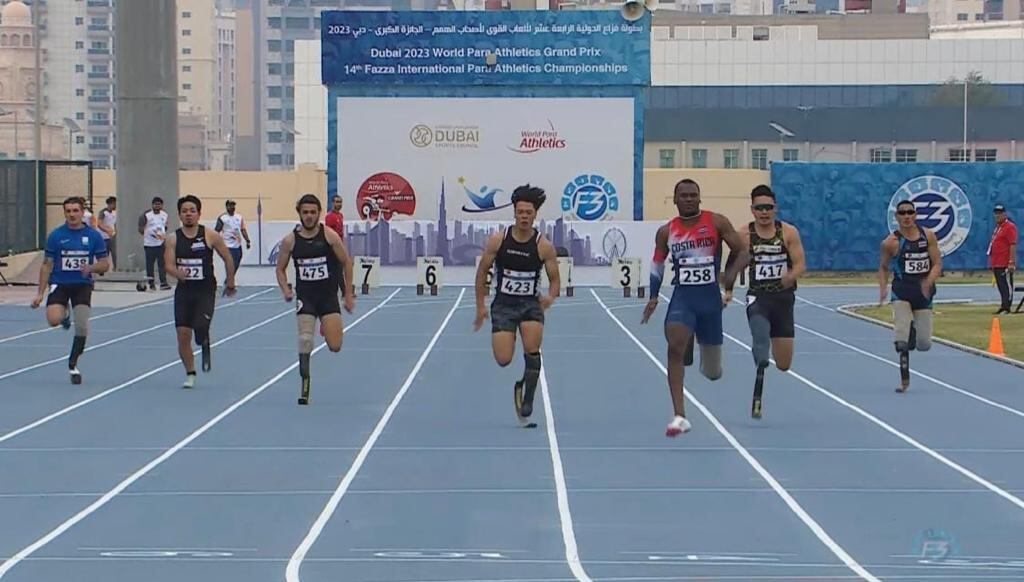 Sherman Gúity, 100 metros planos, Gran Prix Dubai