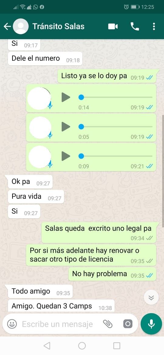 Estafador se hace pasar por oficial de tránsito. Fotos cortesía Luis Salas.