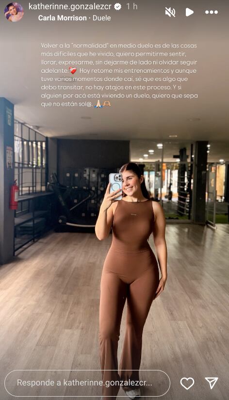 Katherinne González ha tenido días muy duros desde que su papá enfermó, los últimos días de abril y posterior a la muerte del señor