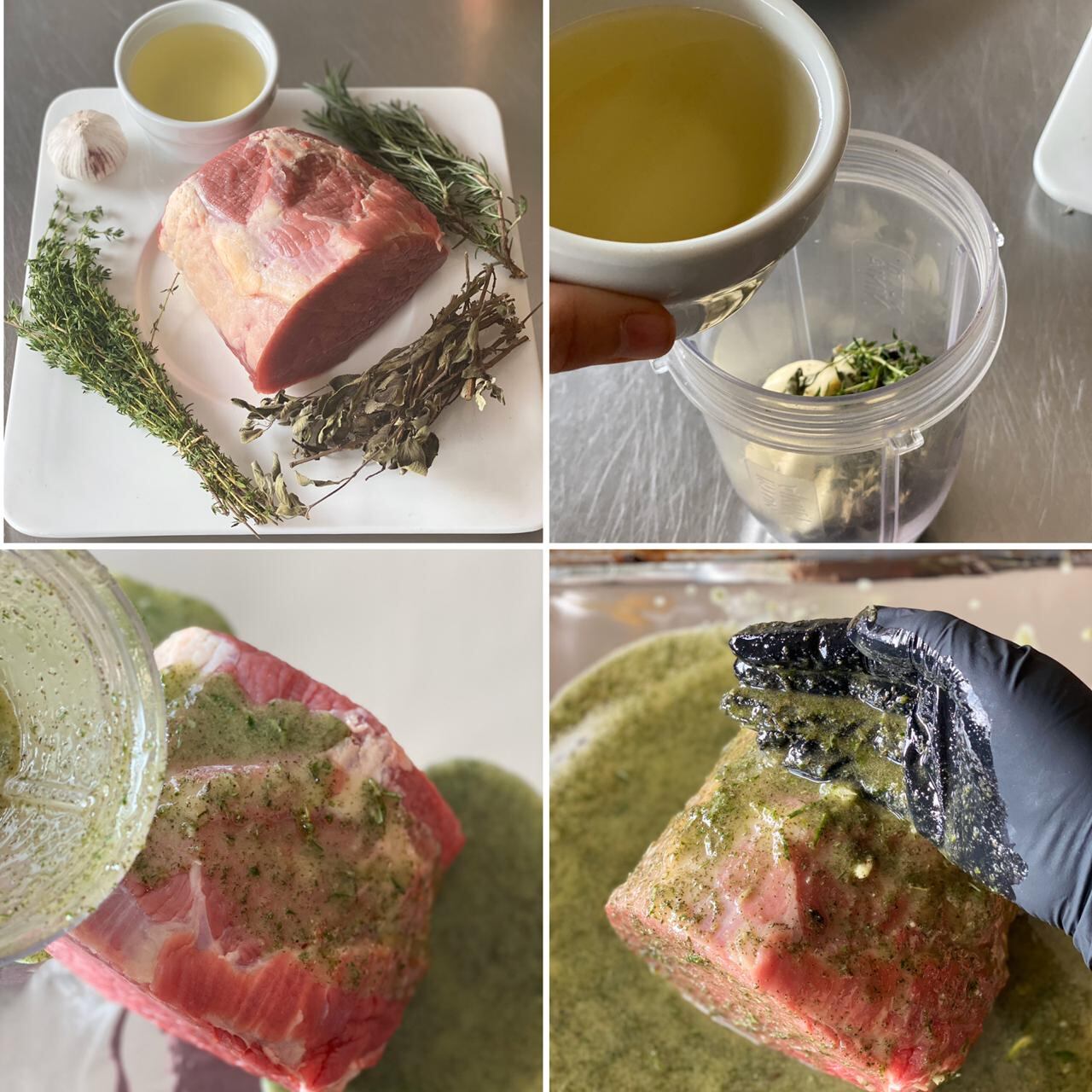 Mano de piedra en salsa para Navidad