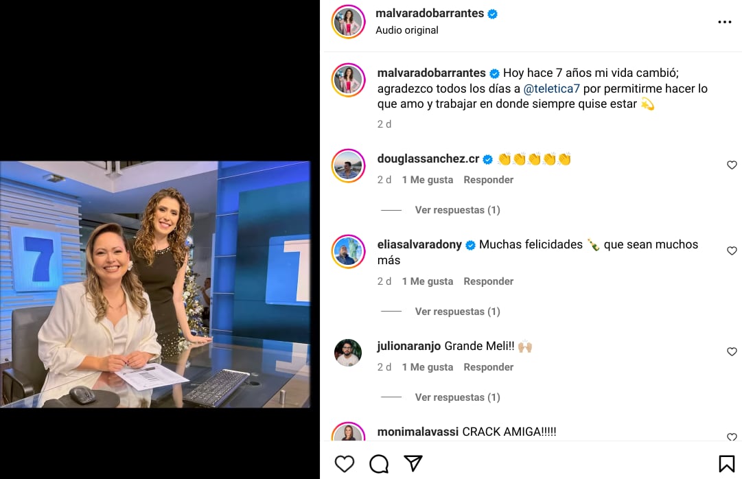 La periodista de Teletica Deportes, Melissa Alvarado, recordó el día que su vida cambió al cumplirse siete años de aquel anhelado momento.