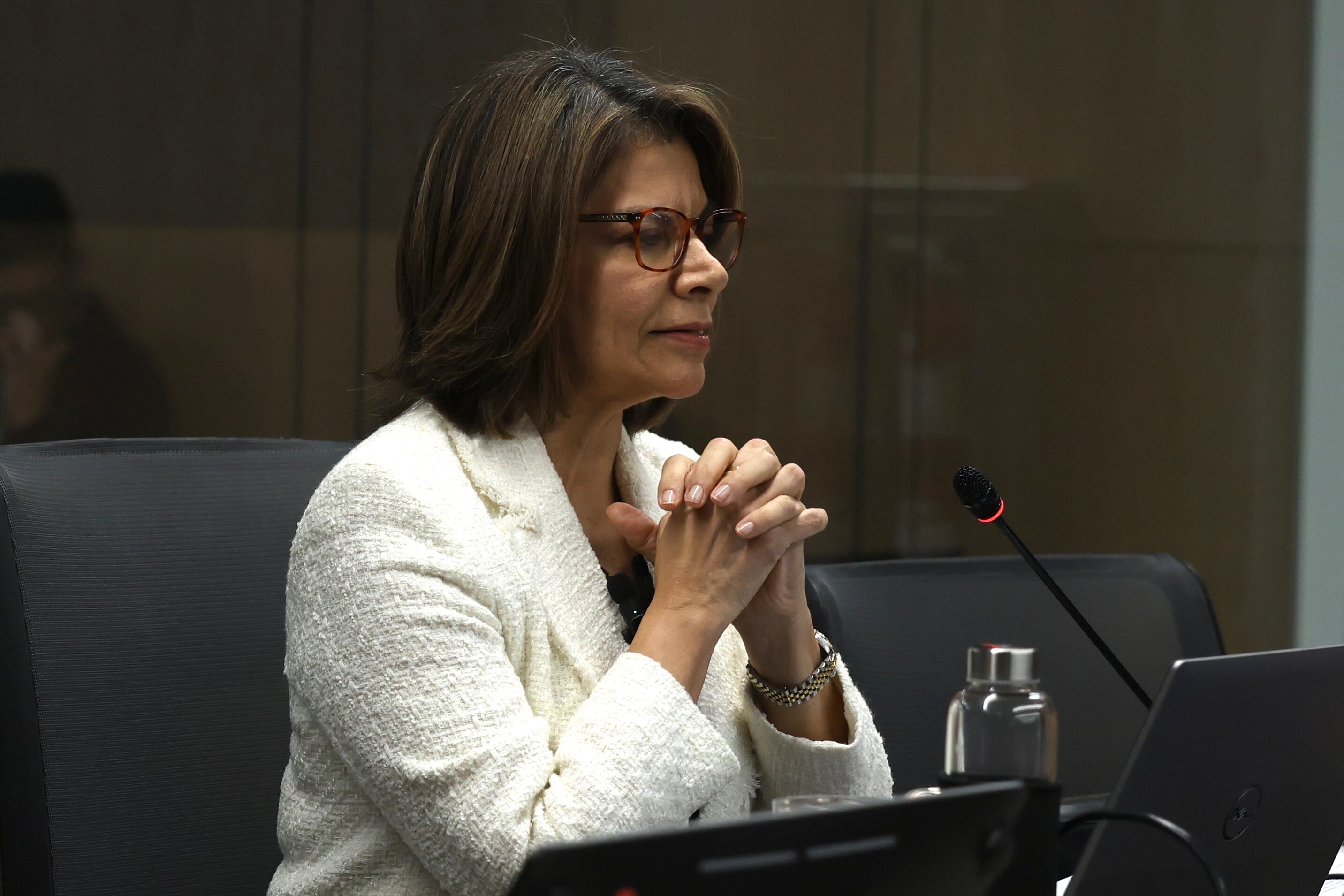 14/08/2025, San José, Asamblea Legislativa, comparecencia de la ex presidente de la república Laura Chinchilla en la comisión de Seguridad y Narcotráfico.